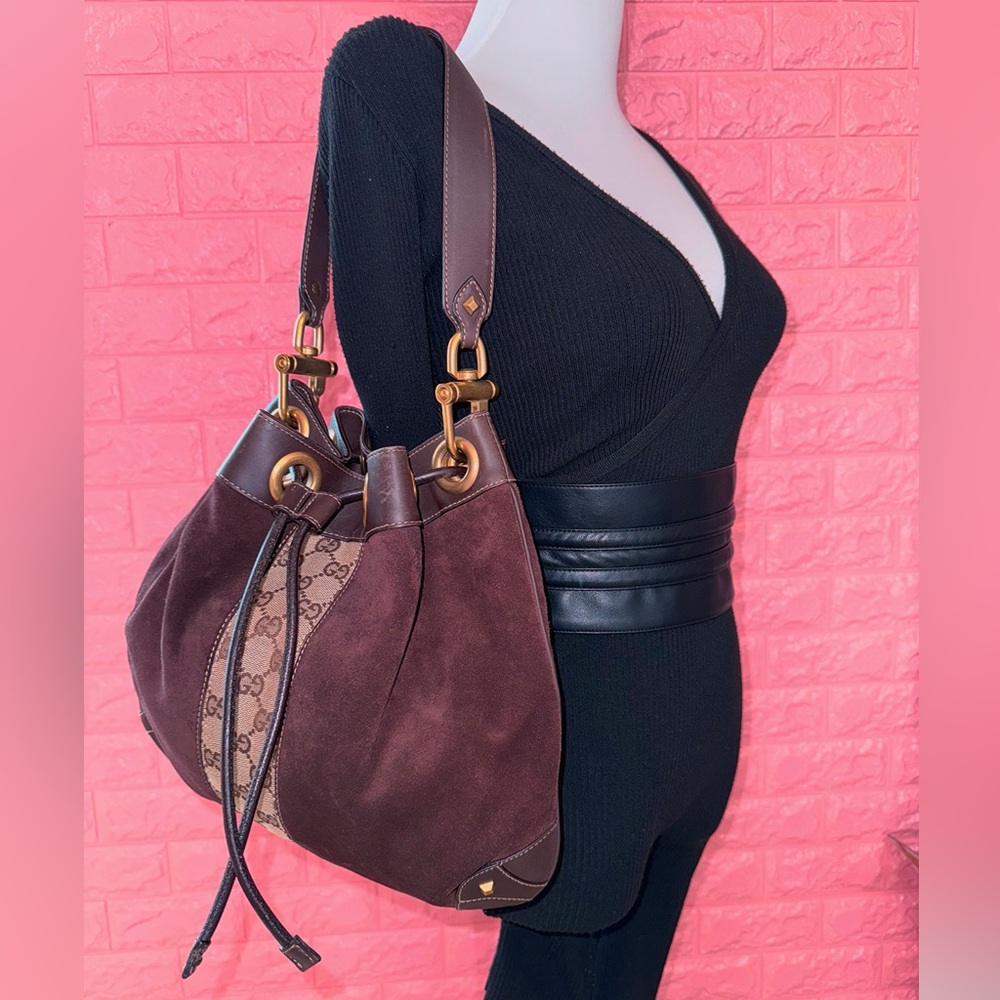 Gucci Suede Shoulder Bag